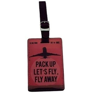 NWT Pack Up Let’s Fly, Fly Away Suitcase Luggage‎ Tag Identifier Label ID